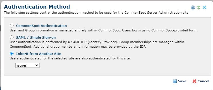 Authentication Method - Inherit