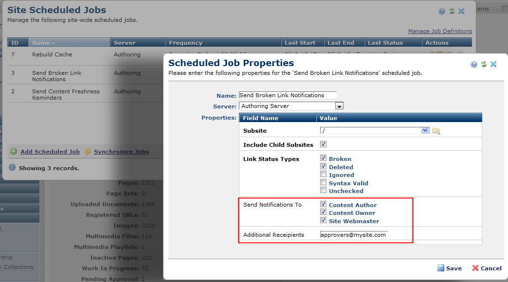 Scheduled Jobs Management