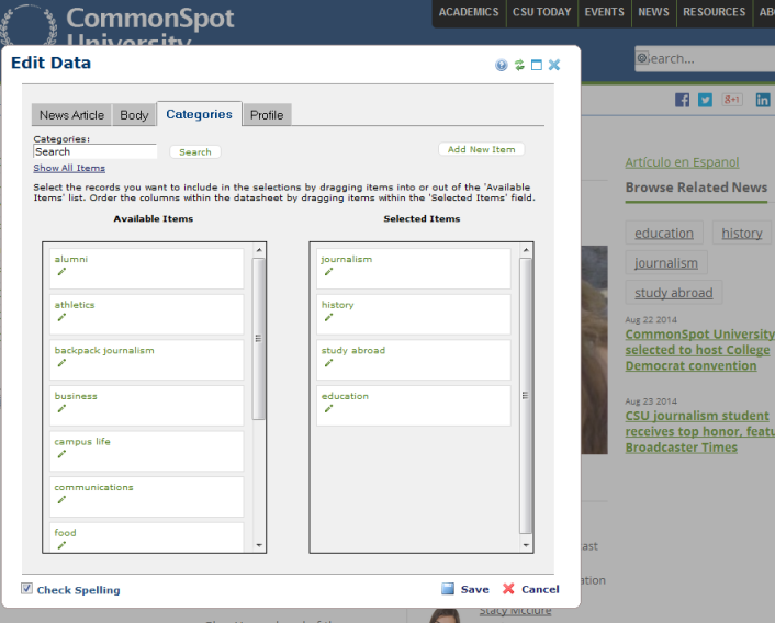 Design metadata forms