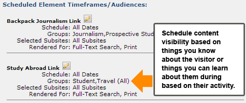 Schedule Criteria